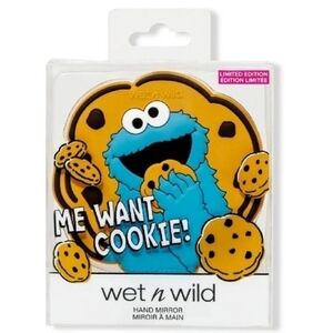 NIB Wet n Wild Sesame Street Cookie Monster Hand Mirror Limited Edition New